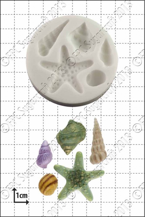 'Starfish & shells' Silicone Mould